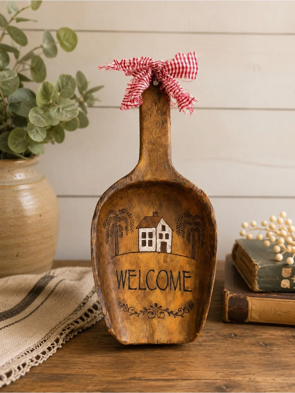 Rustic Wooden Farmhouse Scoop Primitive Farmhouse Decor